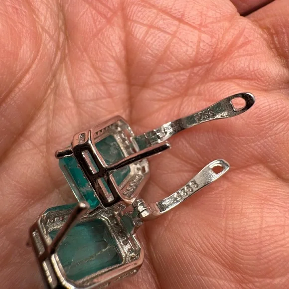 FINAL SALE Natural Paraiba Tourmaline Doublet Set in 925 Sterling Silver - Picture 10 of 14